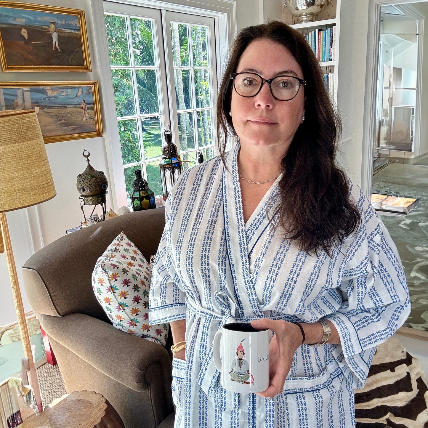 Fish Stripe Women's Robe