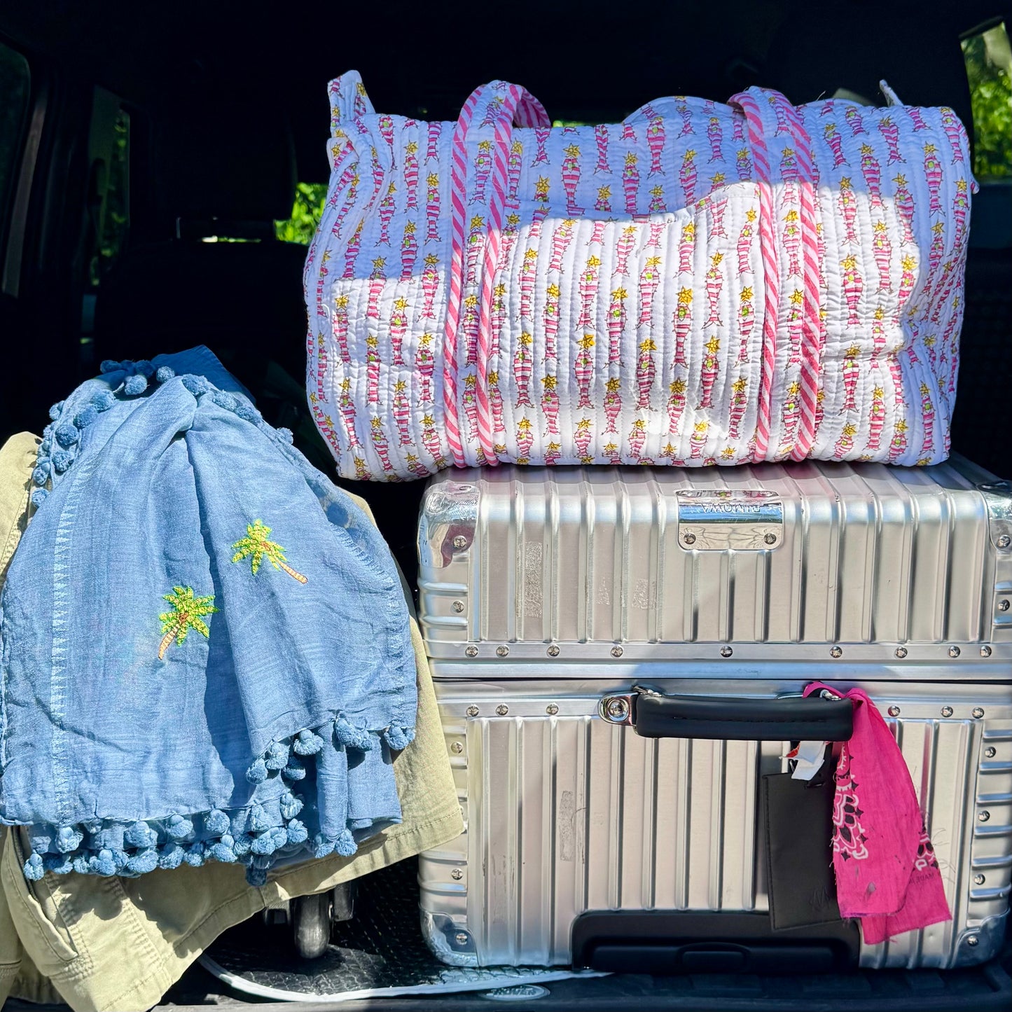 Follow the Sun Quilted Duffle Carry All