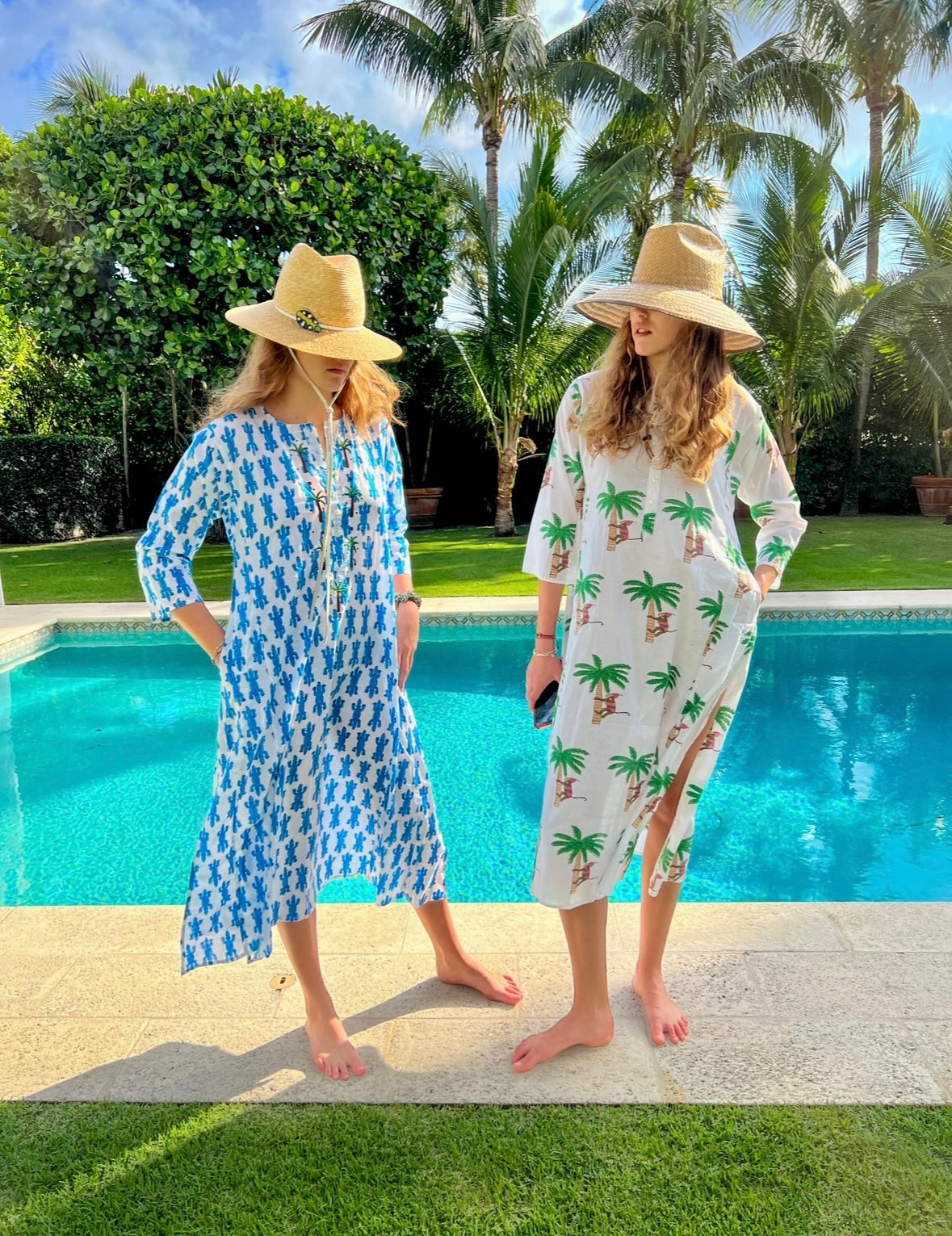 Blue Alligator Long Cover up