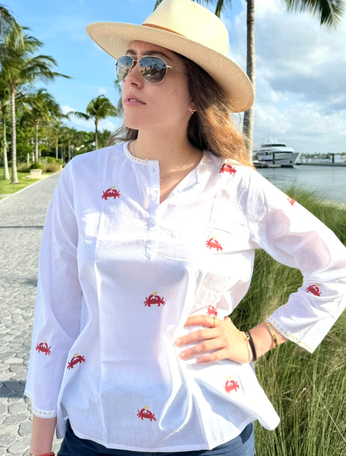 Lemon Juggling Crabs Popover Kurta