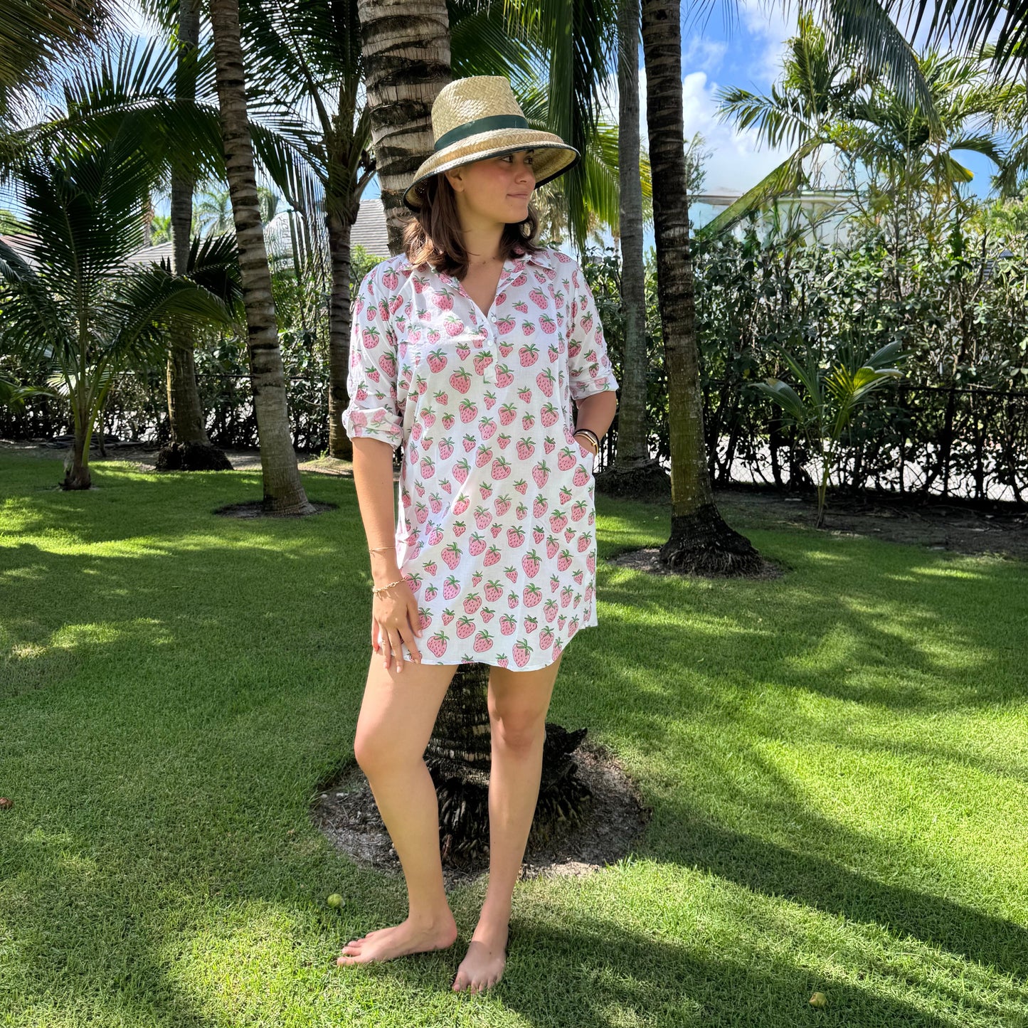 Sweet Strawberry Short Cover Up