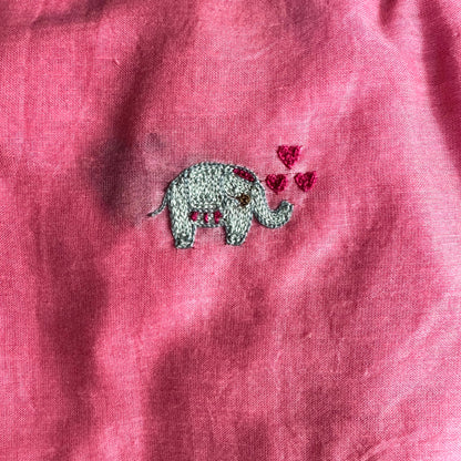 Hand Embroidered Elephant  Pom Pom Wrap