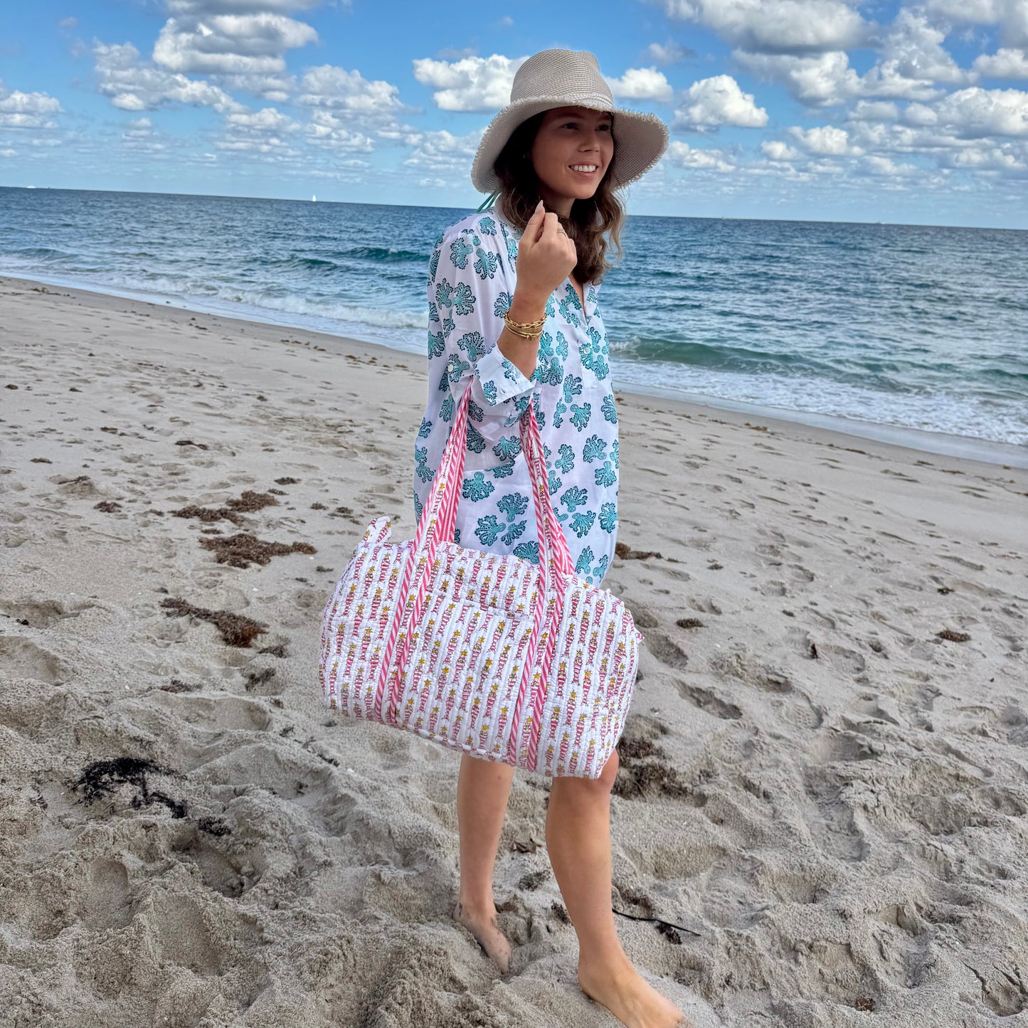 Follow the Sun Quilted Duffle Carry All