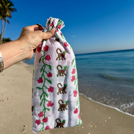 Monkey Garden Party Sarong