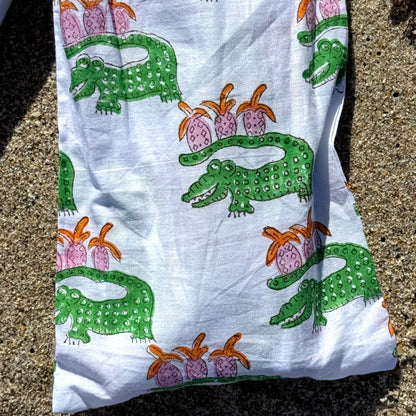 The Alligator Getaway Sarong Green