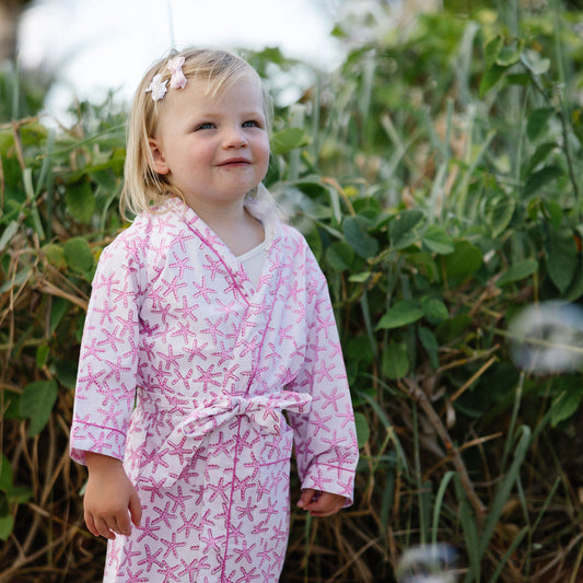 Reef Road Pink Starfish Children's Robe