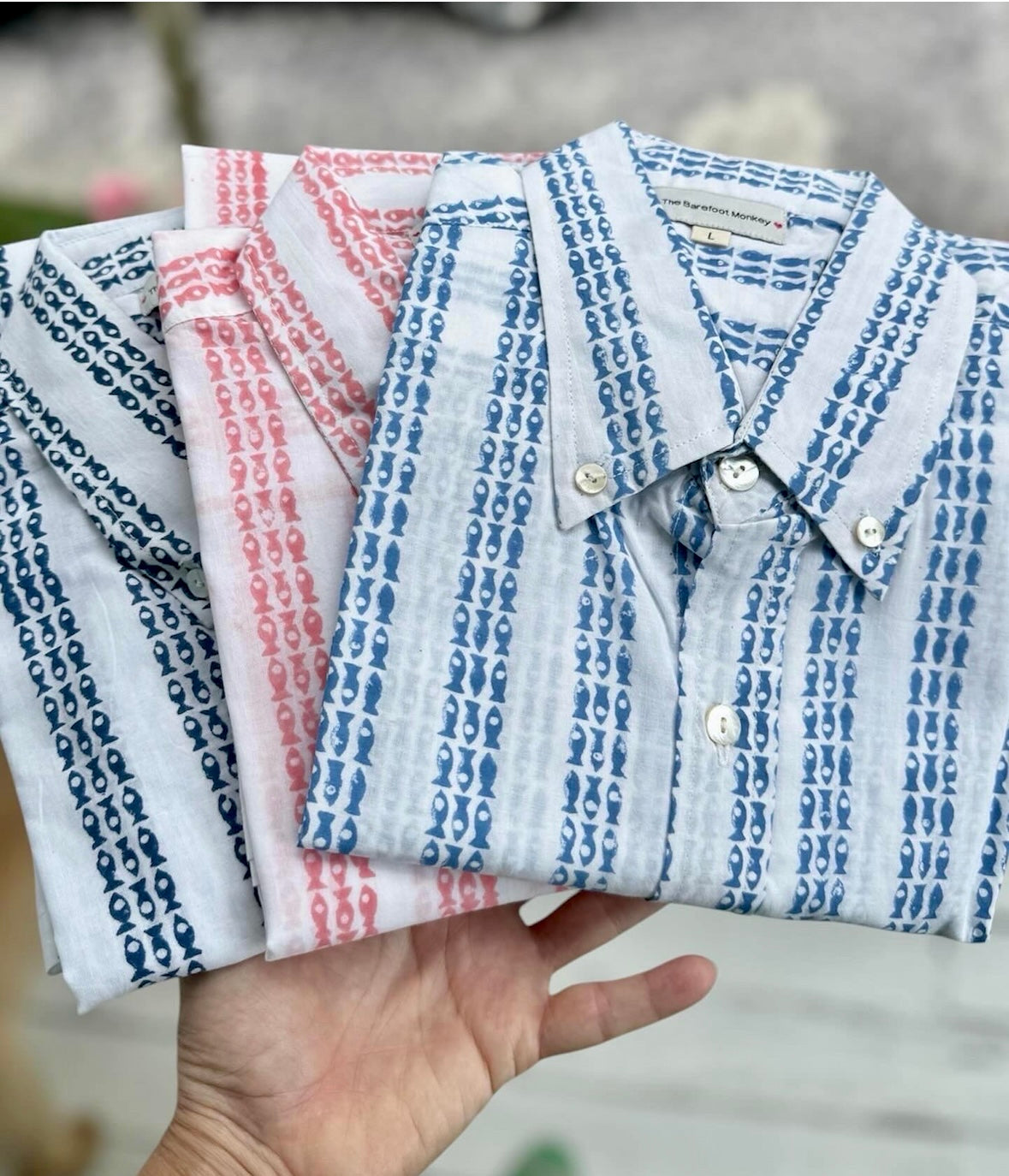 Fish Stripe Men's Shirt