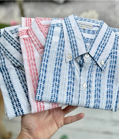 Fish Stripe Men's Shirt