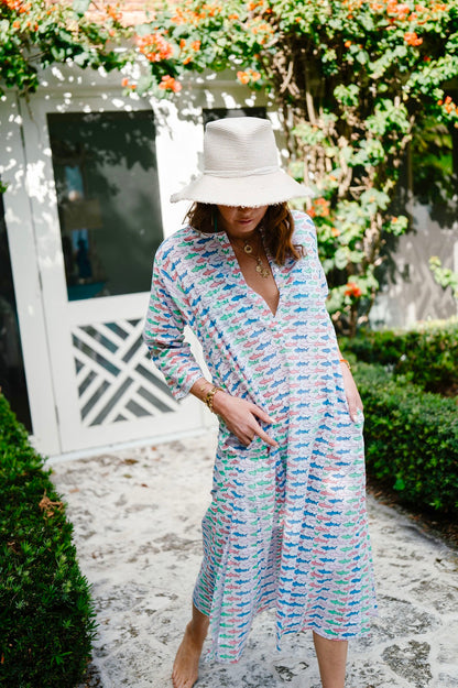 Multi Shark Cotton Cover Up