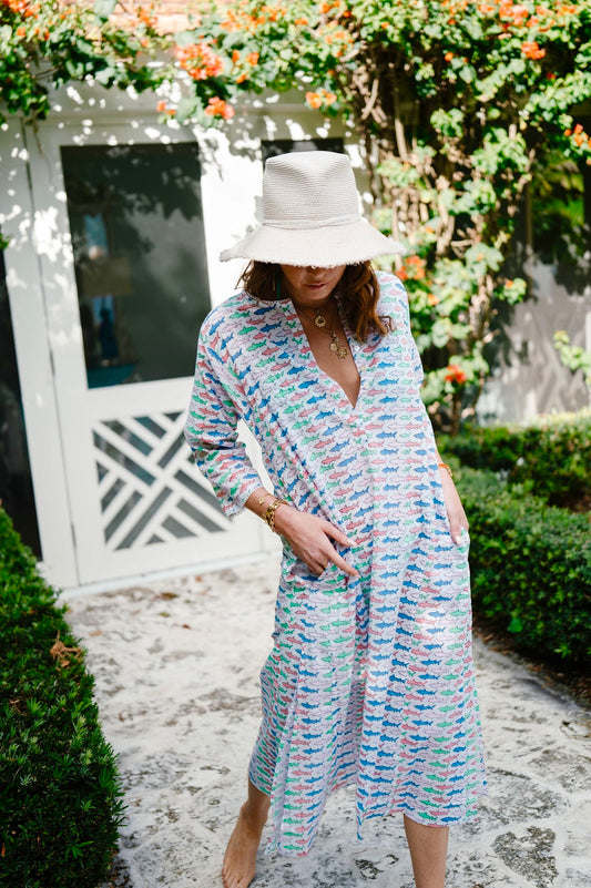 Multi Shark Cotton Cover Up