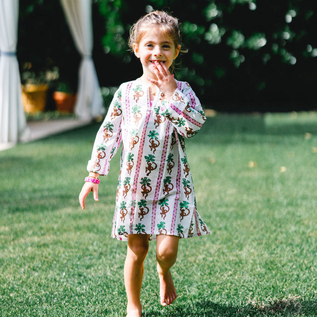 Flower Monkey Children's Kurta