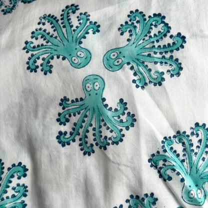Turquoise Octopus Head Games Short Cover Up