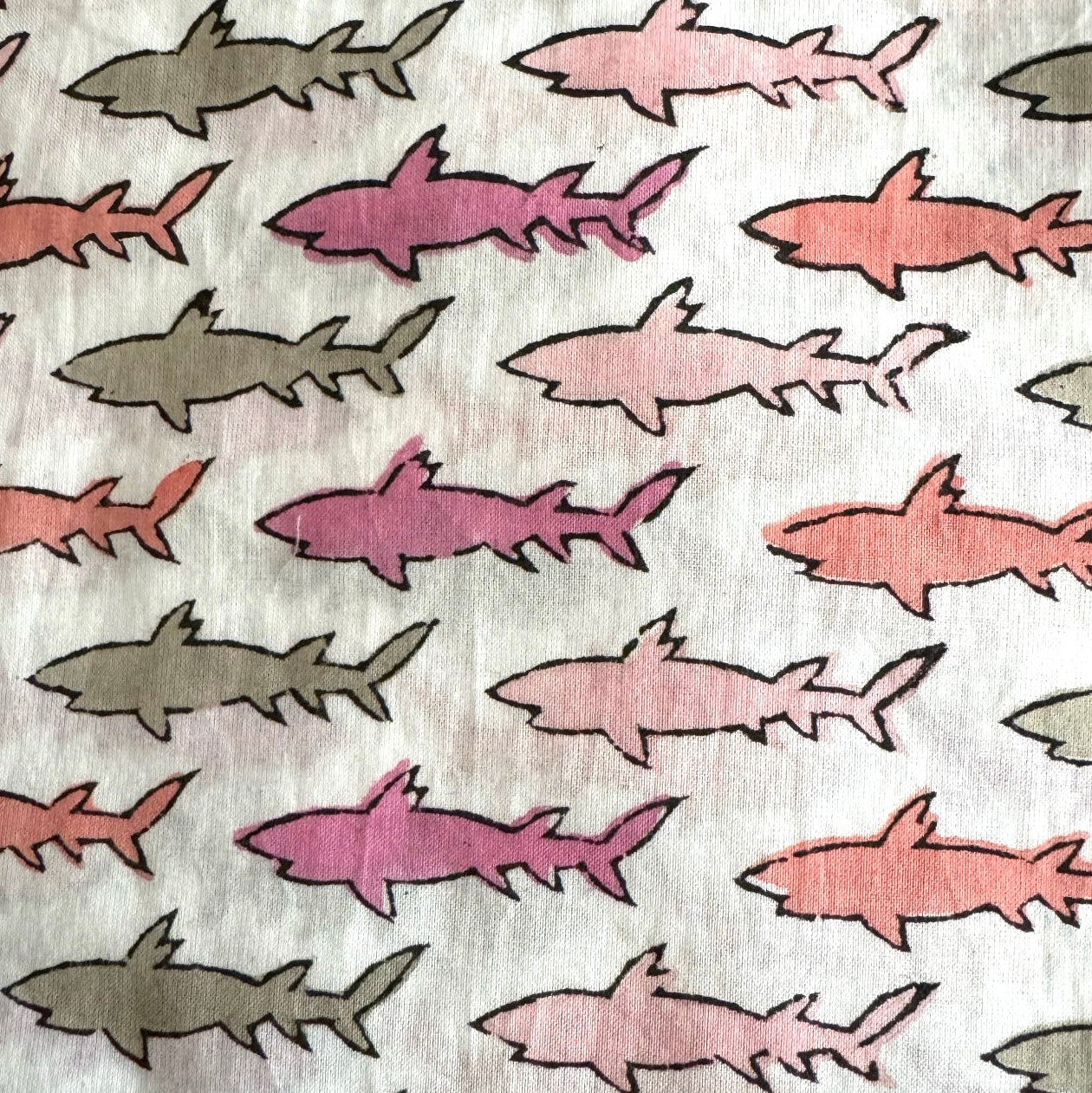 Multi Color Shark Short Cover Up