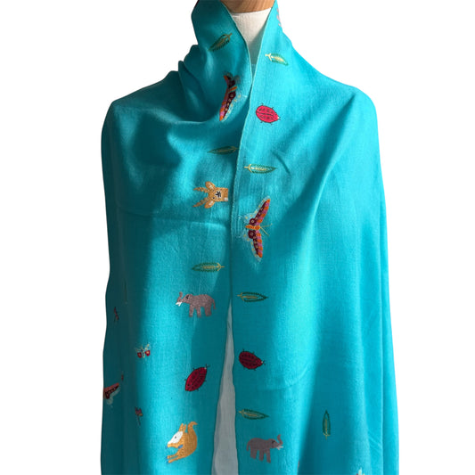 Hand Embroidered Pashmina